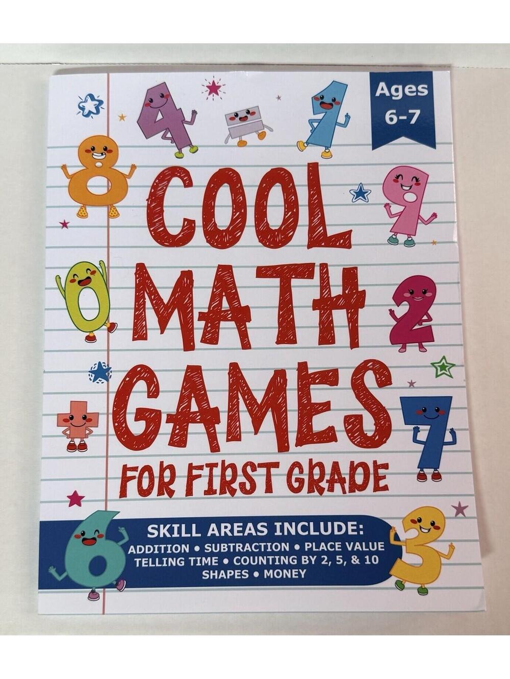 Cool Math Games First Grade Workbook Activity Book Ages 6-7 Addition Subtraction